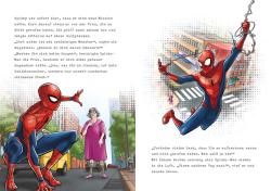 Buchcover mit dem Titel 'Coole 5-Minuten-Geschichten'. Abgebildet sind Spider-Man und andere Charaktere in einem comicartigen Stil.