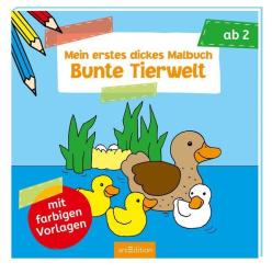 Mein erstes dickes Malbuch: Bunte Tierwelt - Taschenbuch