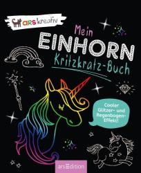 Mein Einhorn-Kritzkratz-Buch, m. Holzstift - gebunden