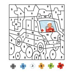 Lernraupe - Malen nach Zahlen - Fahrzeuge - Taschenbuch