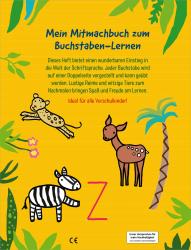 Buchcover mit dem Titel Mit Affe Baer und Reh lerne ich das ABC. Bunte Illustrationen von Tieren und Pflanzen.