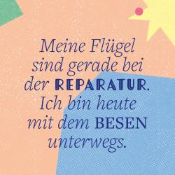 Ein Tischkalender mit buntem Cover. Titel: 'SCHAU mich NICHT in diesem TON an!'. Enthält 101 Sprüche. Spiralbindung oben.