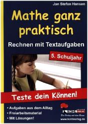 Jan St. Hansen: Mathe ganz praktisch, Rechnen mit Textaufgaben, 5. Schuljahr - Taschenbuch