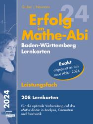 Robert Neumann: Erfolg im Mathe-Abi 2024, 208 Lernkarten Leistungsfach Allgemeinbildendes Gymnasium Baden-Württemberg