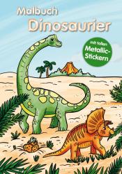 Malbuch Dinosaurier inkl. Metallic-Stickern