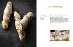 Buchcover mit dem Titel 'Brot backen in Perfektion mit Hefe'. Abgebildete Brote und Brötchen in verschiedenen Formen.