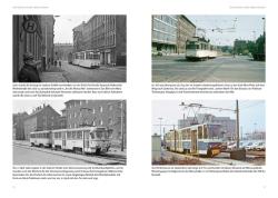 Buchcover mit dem Titel 'Die Leipziger Straßenbahn'. Bild einer Straßenbahn aus den 80er Jahren in einer urbanen Umgebung.
