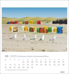 Schleswig-Holstein Postkartenkalender 2025 - Land zwischen den Meeren