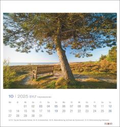 Sylt Impressionen Postkartenkalender 2025