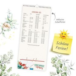 Trötsch Premium-Familienkalender Familientermine Blumen 2025