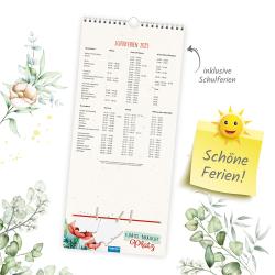 Trötsch Premium-Familienkalender Familientermine Blumen 2025