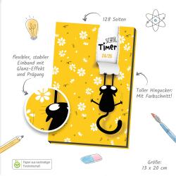 Trötsch Schülerkalender Flexi Flower Cat 24/25 - Taschenbuch