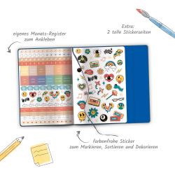 Trötsch Schülerkalender mit Klappe Black 25/26
