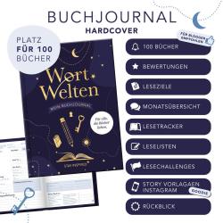 Lisa Wirth: Wort Welten: Buchjournal XXL - Lesetagebuch & Buchjournal für 100 Bücher | Buchtagebuch für Blogger und Booktok | Reading Journal | Lesetracker | Buchlisten | Blogging-Tools | Lesechallenges - gebunden