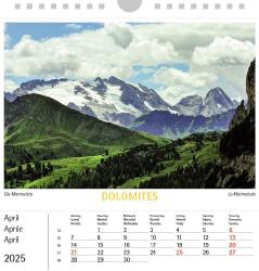 Dolomiten 2025, Postkartenkalender Querformat