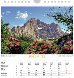 Dolomiten 2025, Postkartenkalender Querformat