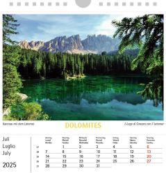 Dolomiten 2025, Postkartenkalender Querformat