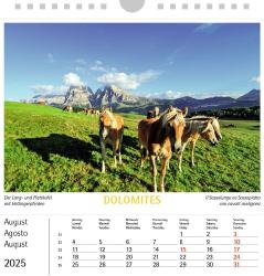 Dolomiten 2025, Postkartenkalender Querformat