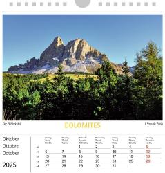 Dolomiten 2025, Postkartenkalender Querformat