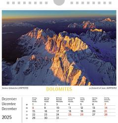 Dolomiten 2025, Postkartenkalender Querformat