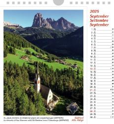 Südtirol 2025, Postkartenkalender Hochformat