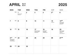 Wandkalender 2025 - Kalender 2025 im A3 Querformat