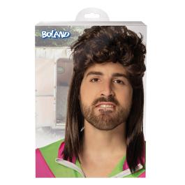 Vokuhila-Perücke Dunkelbraun: 80er-Style Für Karneval & Halloween – Metal/Proll-Look Von WIG ME UP