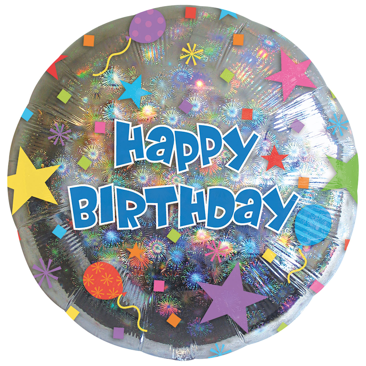 Amscan Folienballon „Radiant Birthday 80“ – 43 Cm Ø, Heliumgefüllt, Holografisch Glitzernd, Für Jubiläum & Geburtstag