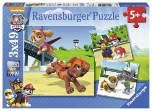 RAVENSBURGER Kinderpuzzle - Paw Patrol: Team auf 4 Pfoten 3x 49 Teile -  LIBRO