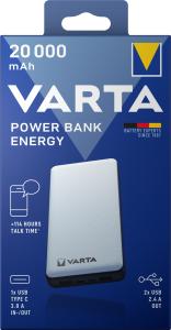 20.000 Powerbank mAh VARTA weiß Energy