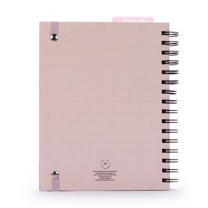 Colourbook Agenda Giornaliera a Spirale 2024 12 Mesi A6 Tendence Rosa