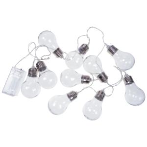 LED Lichterkette mit Glühbirne weiß LIBRO 