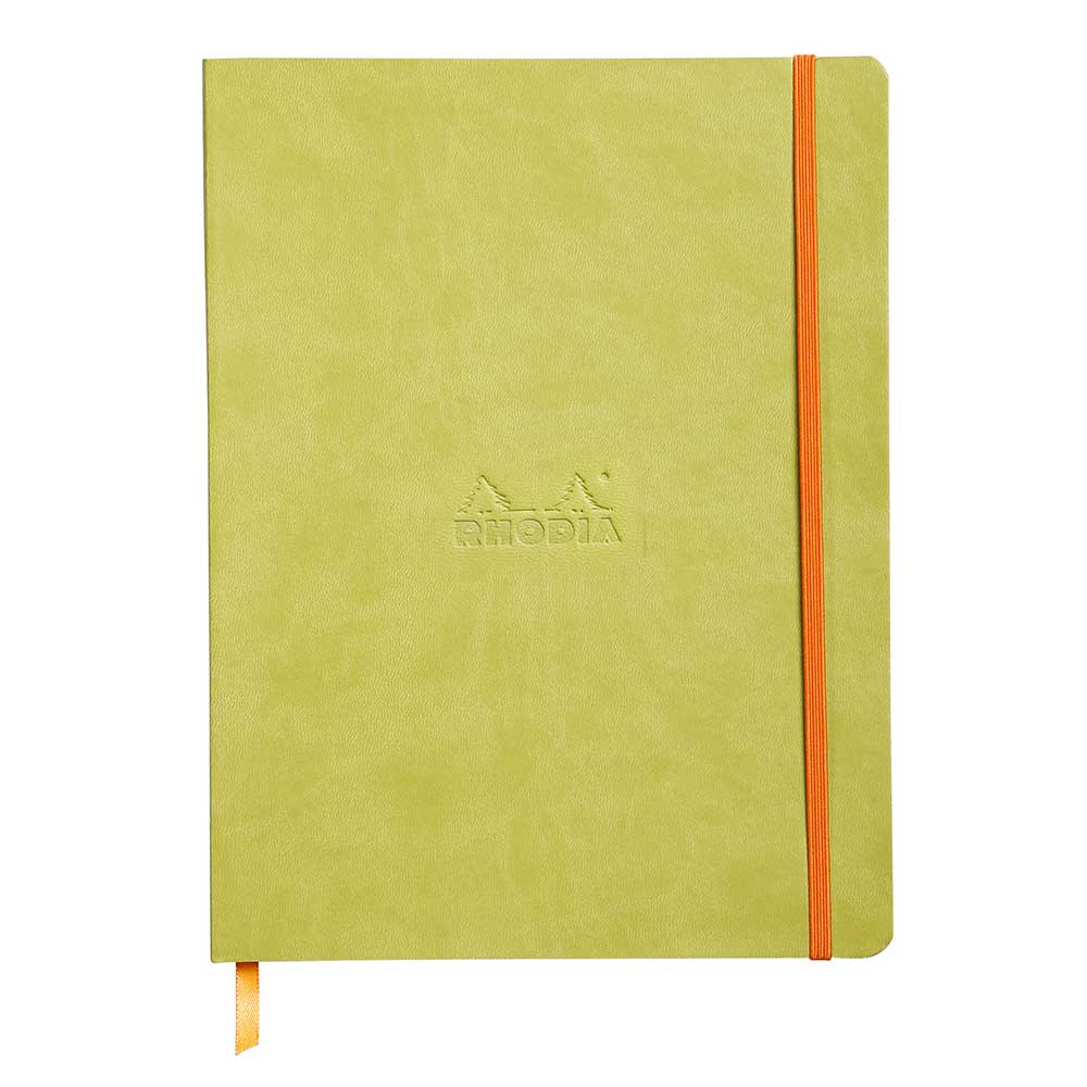 RHODIA Notizbuch Rhodiarama flexi 19 x 25 cm 80 Blatt gepunktet anisgrün