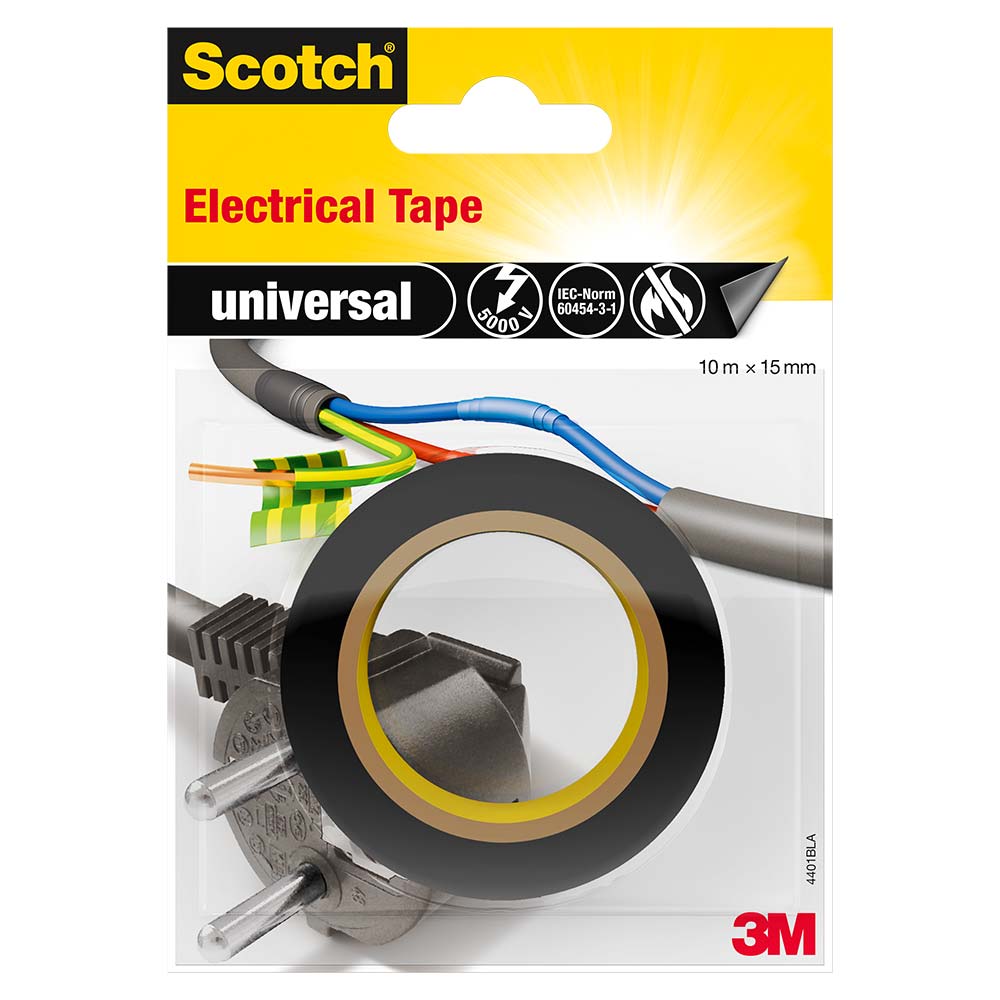 SCOTCH® 3M 4401BLA Isolierband universal 15 mm x 10 m schwarz