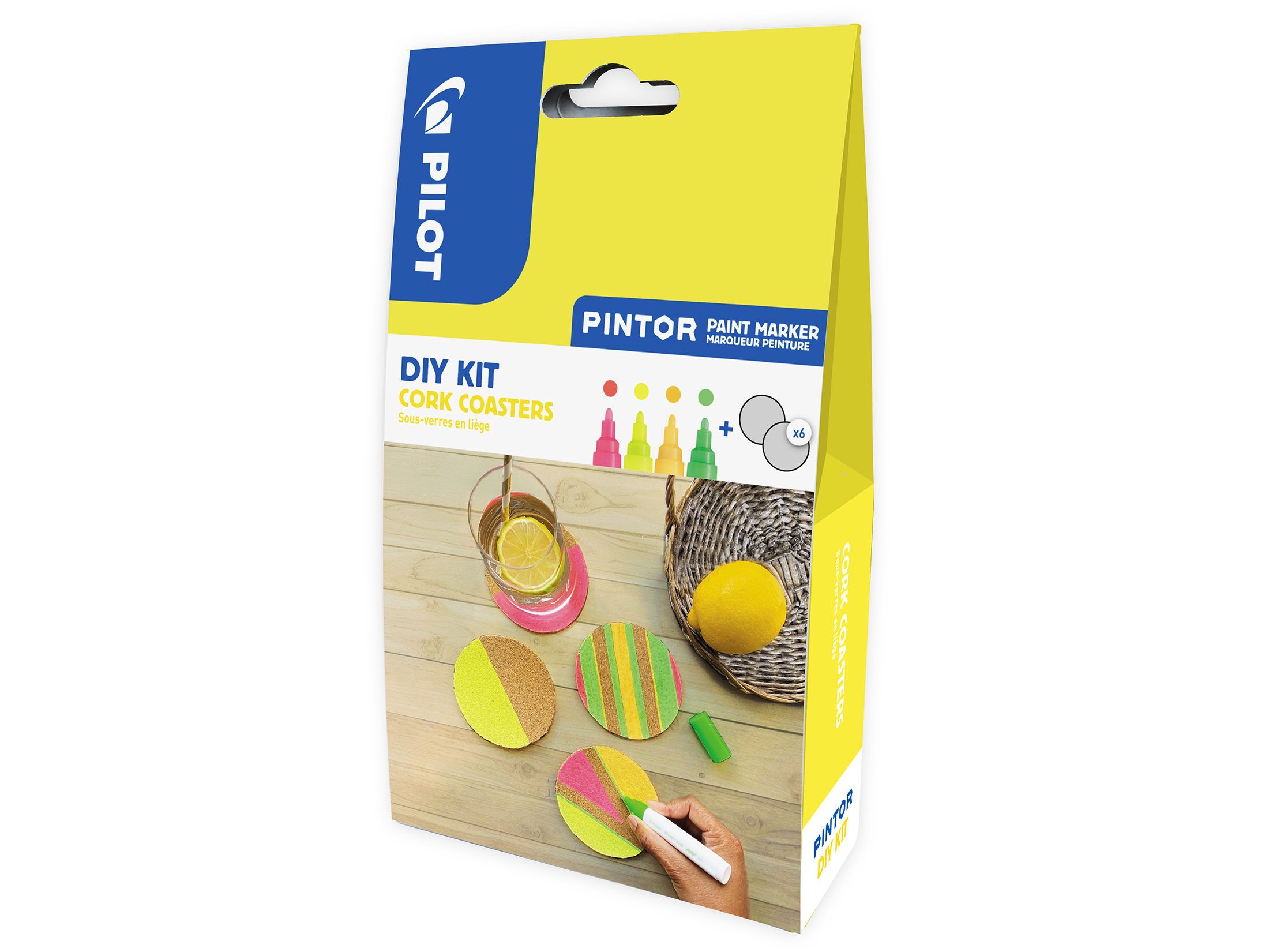 PINTOR DIY-Set Korkuntersetzer Pintor inkl. 4 Marker