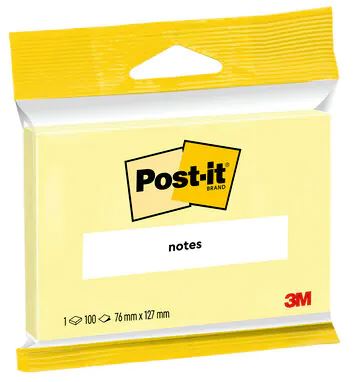  POST-IT Haftnotizen 127 x 76 mm 100 Blatt gelb