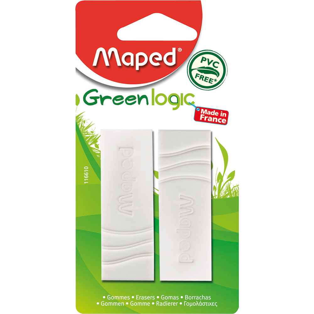 Maped Radierer - Greenlogic, 2 Stück 