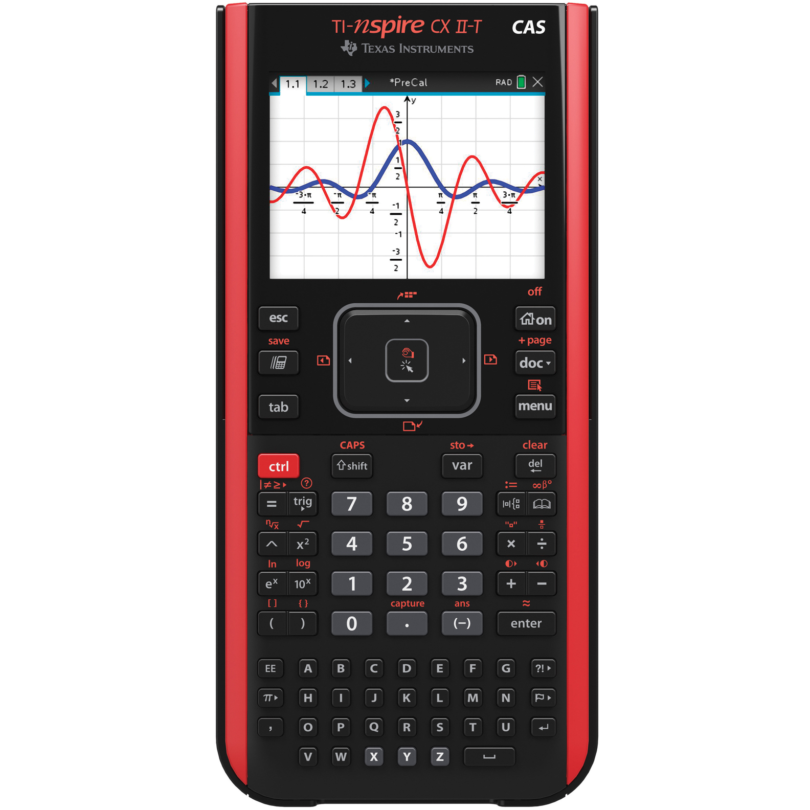 TEXAS INSTRUMENTS Graphikrechner Nspire CX II-T CAS schwarz/rot