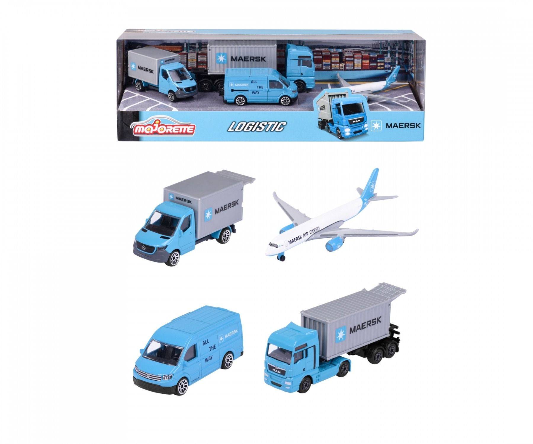 MAJORETTE Maersk 4er Geschenk-Set