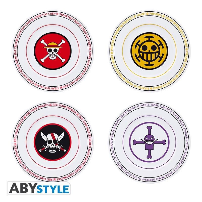 ABYSTYLE Teller-Set mit 4 Emblemen aus Porzellan mehrfarbig