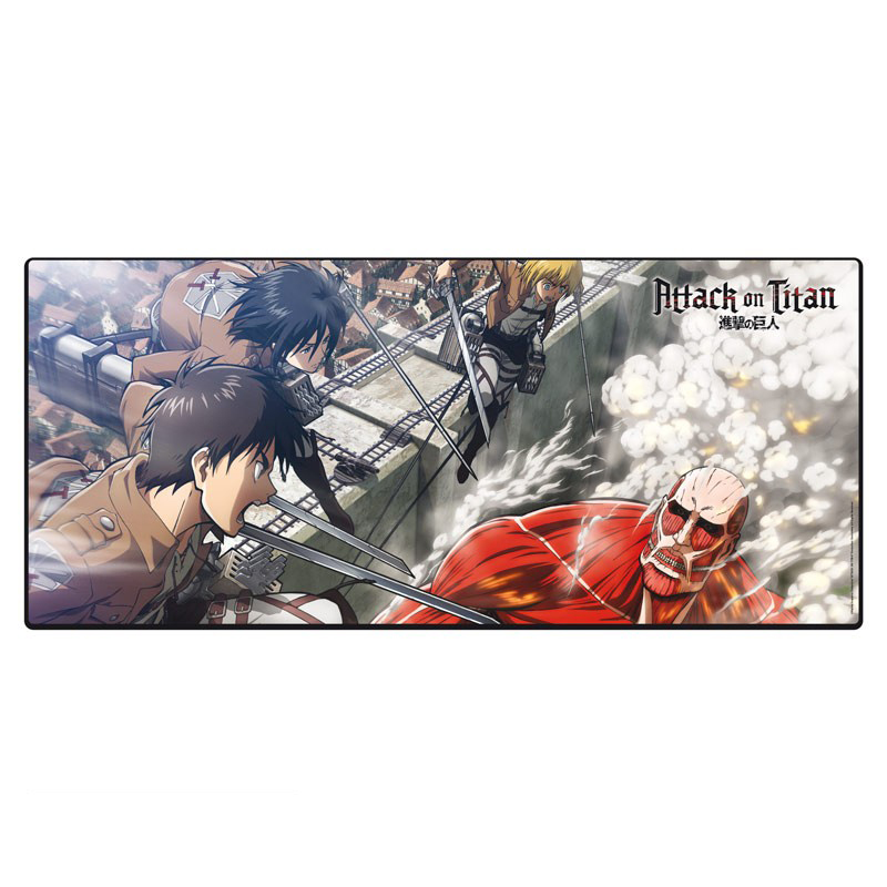 XXL Gaming Mauspad Attack on Titan Eren vs Colossal Titan 90 x 40 cm bunt