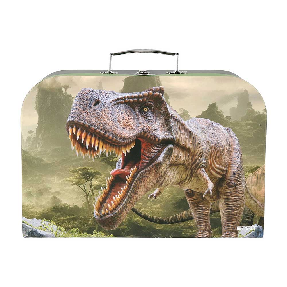 Handarbeitskoffer T-Rex bunt