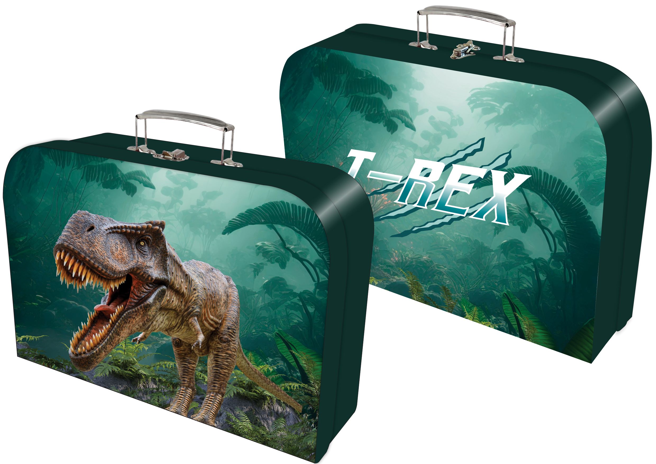 Handarbeitskoffer T-Rex grün