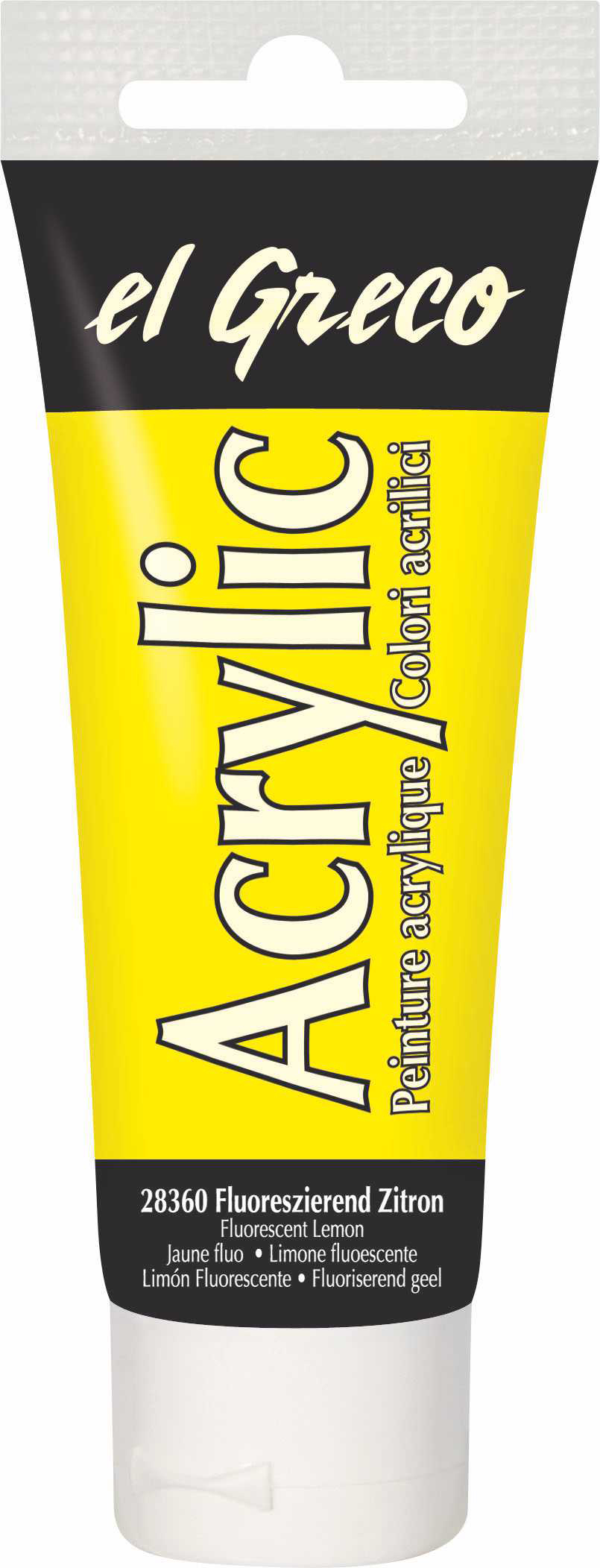 EL GRECO Acrylfarbe 75 ml fluoreszierend zitron