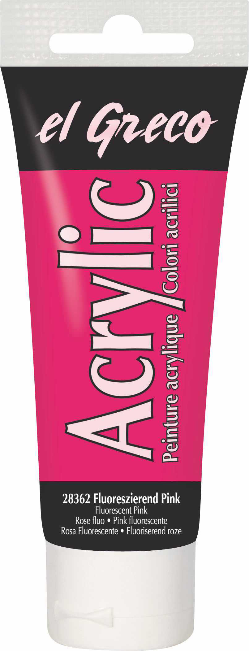 EL GRECO Acrylfarbe 75 ml fluoreszierend pink