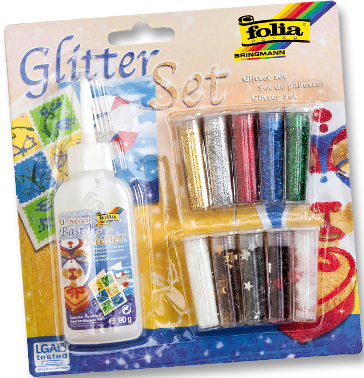 FOLIA Glitter-Set 11-teilig