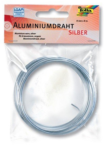 FOLIA Aluminiumdraht 2 mm x 5m silber 