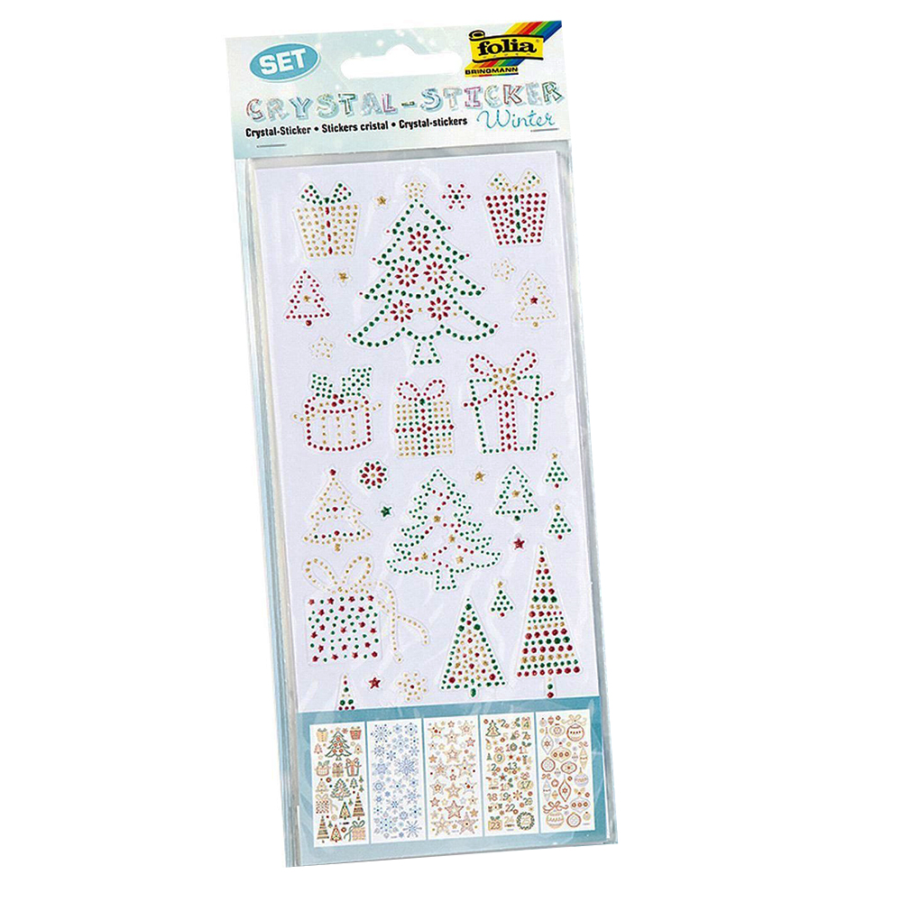 FOLIA Crystal-Sticker Winter 5 Blatt
