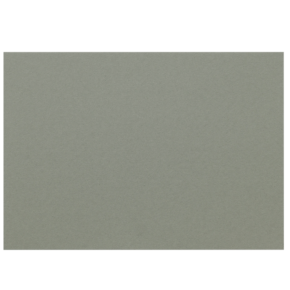 Grau-grünes Papier in rechteckiger Form. Die Oberfläche ist matt und einfarbig.