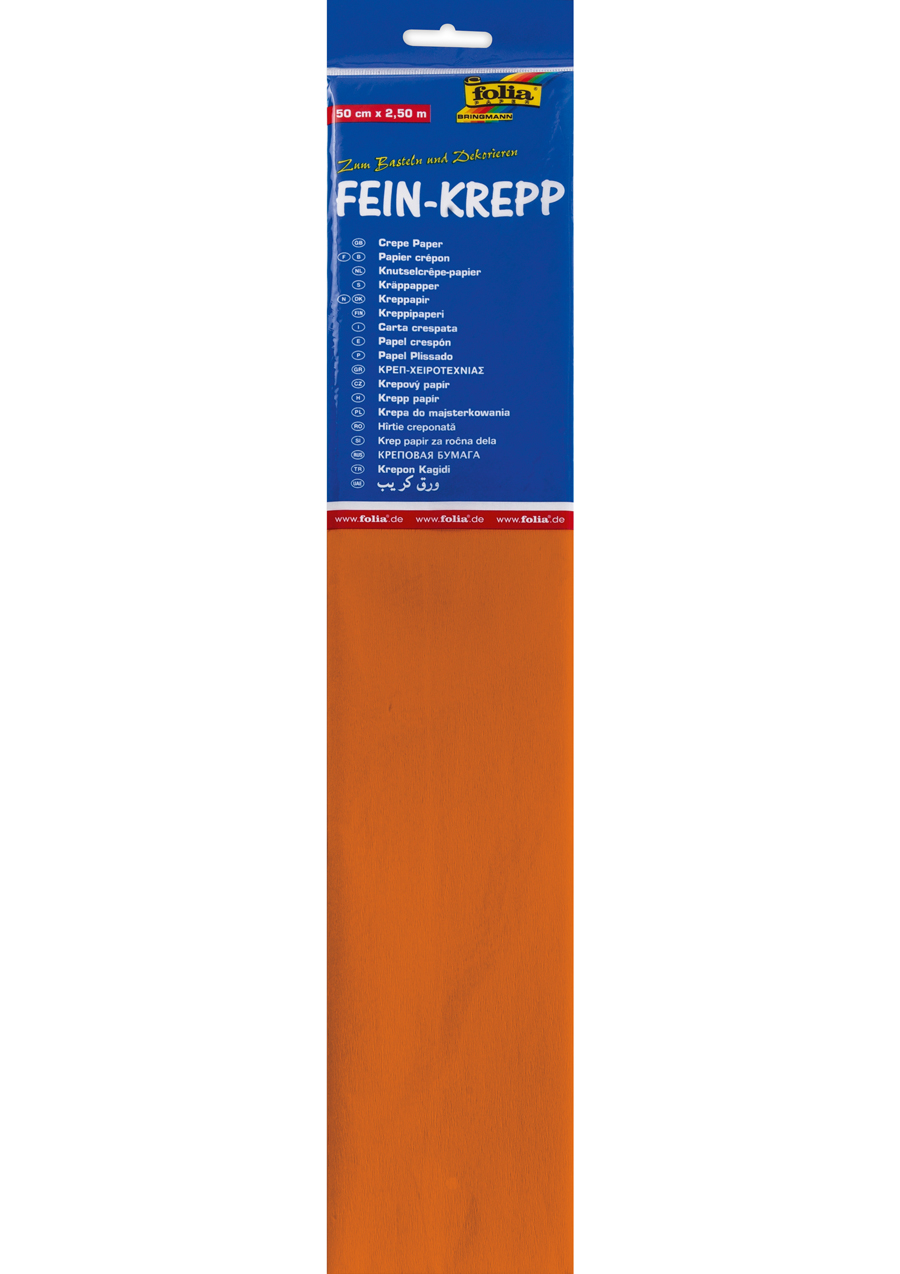 FOLIA Fein-Krepp 50 x 250 cm hellorange